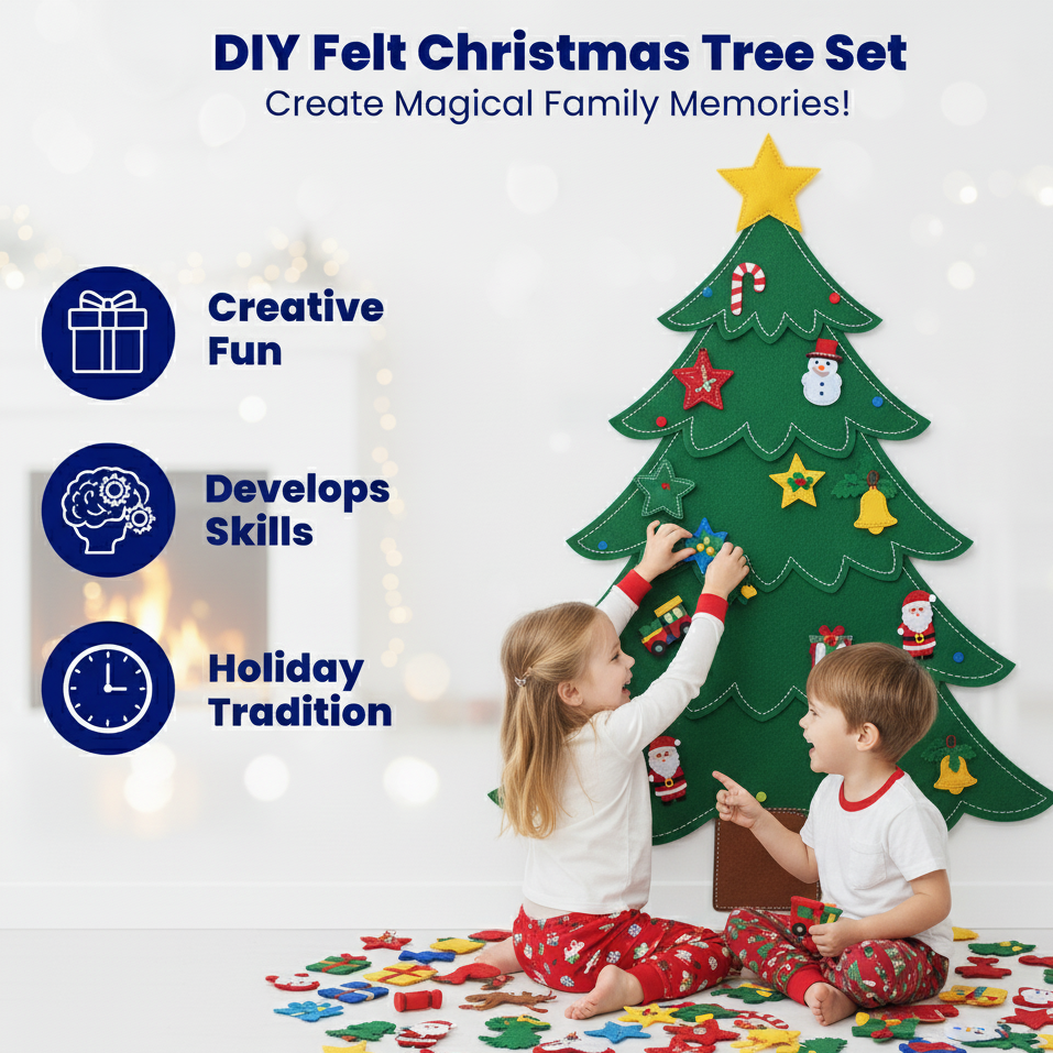 DIY Felt Christmas Tree Set